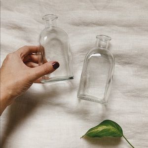 SOLD 250mL Vintage Glass Bottles (Pair)